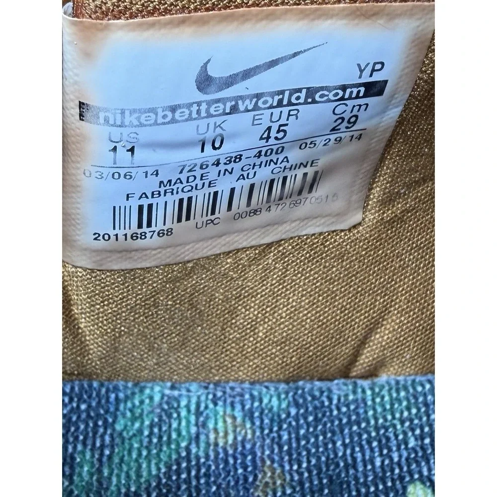 Nike KD 7 EXT Floral QS Midnight Navy Hazelnut 726438-400 Mens Size 11 Sneaker